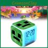 Colourful Changing Minecraft Alarm Clock With Lcd Screen Calendar For Use Home