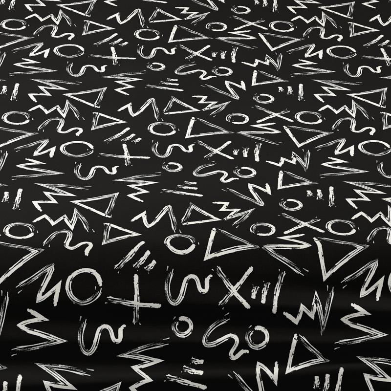 1 Black Background Matte Bed Sheet With Random Patterns, Bedroom Printed Bed Cover, Bedding (Excluding Pillowcases)