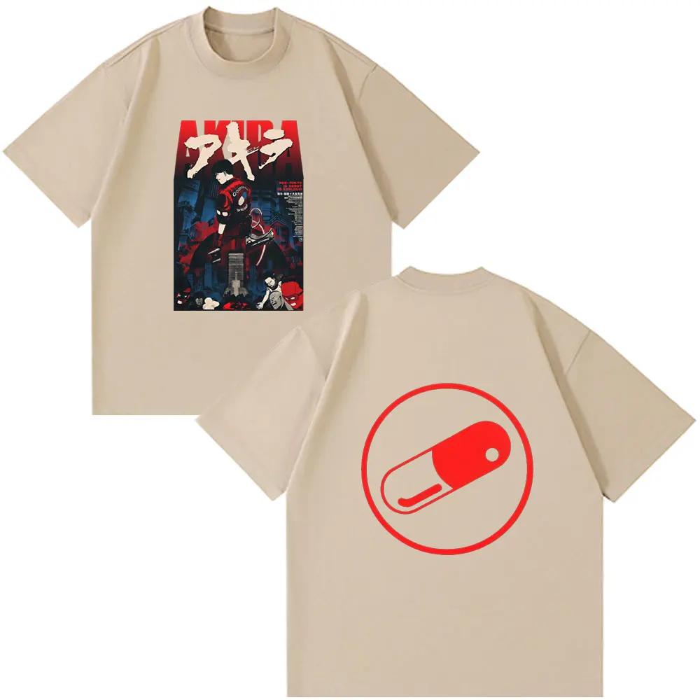 

Anime Akira T Shirts 90s Japanese Unisexga Science Movie Shotaro Kaneda Tshirt Unisex Women Clothing Summer Fashion Oversized Tshirts S