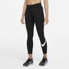 Nike Sportswear Essential Swoosh Logo Mid-Waist Slim Fit Fitness Pants Women Bottoms Black CZ8531-010
