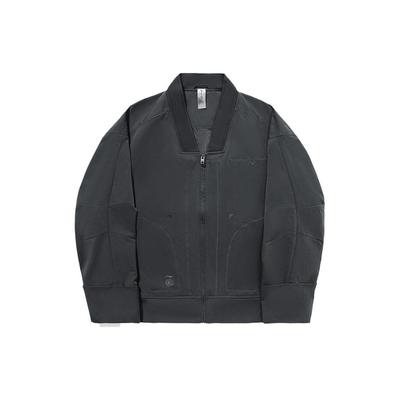 Li Ning X Jackie Chan Collaboration Kung Fu Series Solid Color Loose Sports Jacket Men Jacket Charcoal-Black AFDT573-1