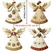 32pcs Handmade Vintage Wooden Angel Christmas Ornaments- Multi-Color Festive Decor For Tree,Home Offic Home Decor