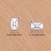 30 pieces of zinc alloy silver envelope ornaments, DIY jewelry pendant for handmade necklaces and earring accessories