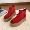 2024 Autumn New Thick Soled Women's Loafers Casual Sports Boots Designer Brand Trendy Short Ankle Boots