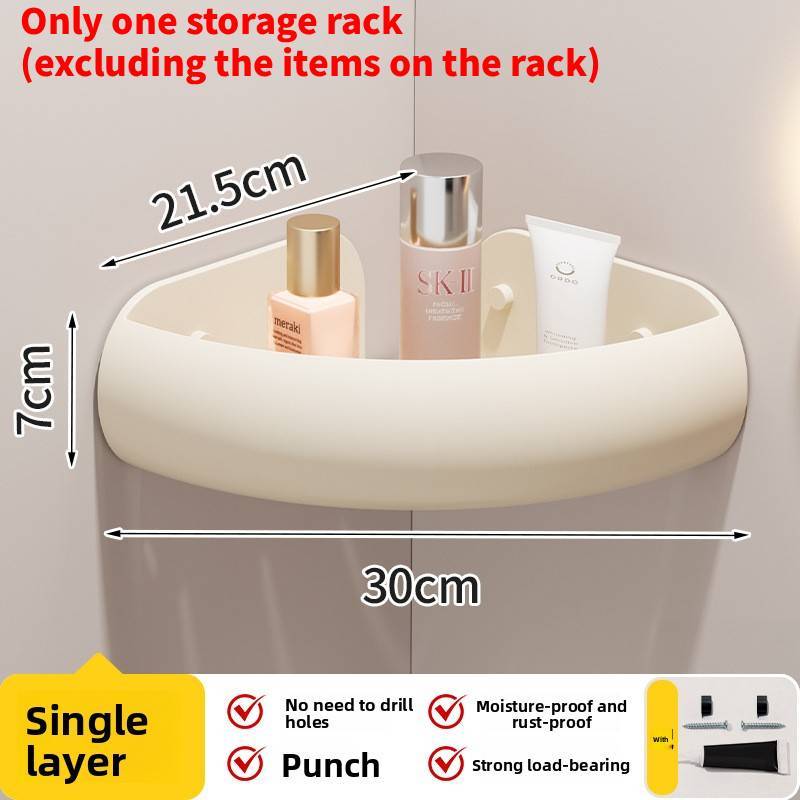 Bathroom Wall Storage Shelf With No Holes Required Design For Home Organization
