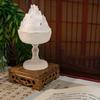 White Colored Glass Boshan Incense Burner,Chinese Zen Style Ornament,Incense Seal Making Furnace Incense Tea Ceremony,Coil Incense Aromatherapy Burner