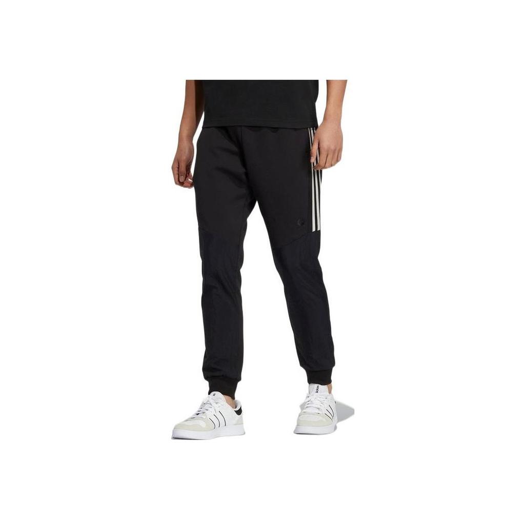 Adidas Neo Side Stripe Solid Track Pants Men Bottoms Black HC9679