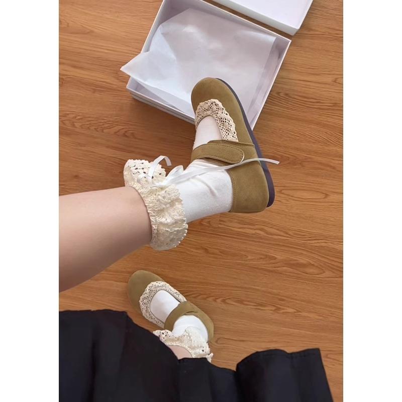 Fischerschuhe 2025 neue flachbodige Retro Französische Mary Jane Damenschuhe Frühling und Herbst weichsohlige vielseitige Doudou Einzelchuhe Kinder