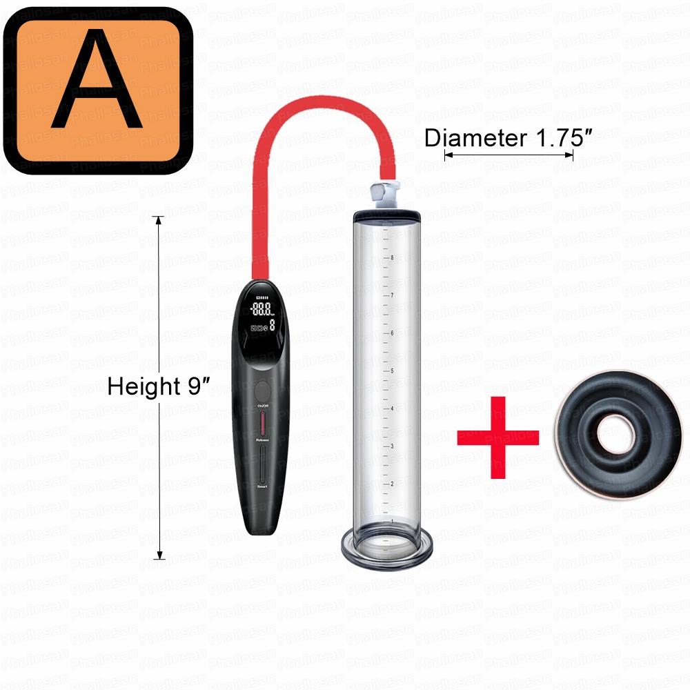 Smart Electric Penis Pump Vacuum Penis Enlarger Sex Toys For Men Acrylic Cylinder Dick Pump Penis Extender Trainer