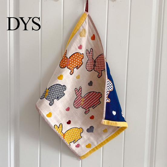 Towel Baby Soft Skin-touch 4-layer Comfortable Non-Irritating Cleaning Hand Skin Cotton Various Prints Face for Kindergarten Bathroom