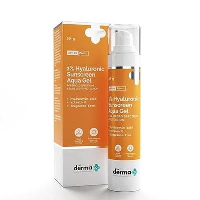 The Derma Co Υαλουρονικό Αντηλιακό Aqua Υπερελαφριά Gel Με Spf 50 Pa++++ Για Ευρέος Φάσματος, Προστασία Από UV B & Μπλε Φως Για Λιπαρή Επιδερμίδα - 50Γρ(Δερμάκο)