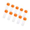 10pcs 5ml Plastic Frozen Test Tubes Vial Screw Seal Cap Pack Container with Silicone Gasket