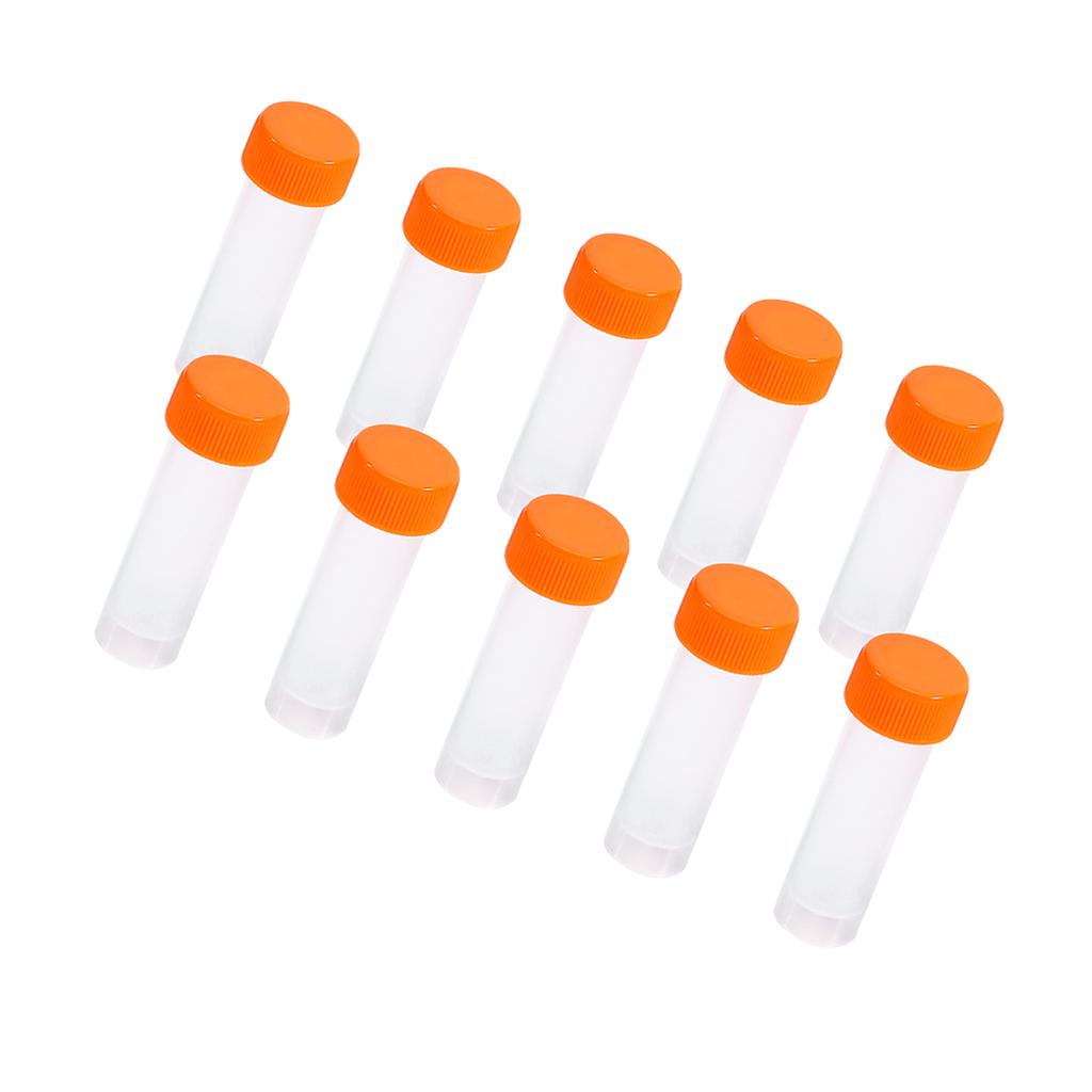 10pcs 5ml Plastic Frozen Test Tubes Vial Screw Seal Cap Pack Container with Silicone Gasket