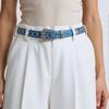 Adjustable Punk Waist Belt With Rhinestones Detail, Stylish PU Leather Waistband Sash For Casual Outfit