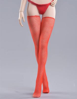 [TOYBARJAPAN] 16 Scale Fire Girl Toys FG-YC-001E Red Women's Soldier Wardrobe Series Seamless Mesh Socks for Action Figures (Body and T-back Not