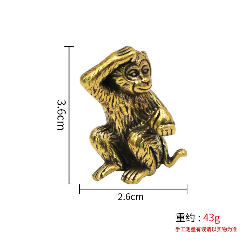 Wealth Tea Pet Wholesale Solid Brass Desktop Zodiac Lucky Small Figurines