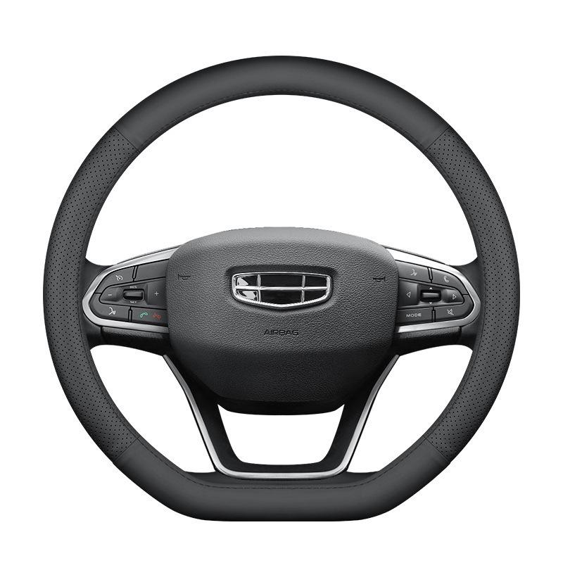 Genuine Leather Steering Wheel Cover for Geely Emgrand GS, Xingyue L, Xingrui, Binyue, Vision X3, Boyue, Galaxy L76