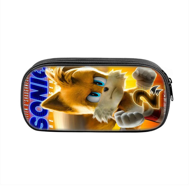 Sonic The Hedgehog Pencil Case With Nylon Material For School Students And Collectors