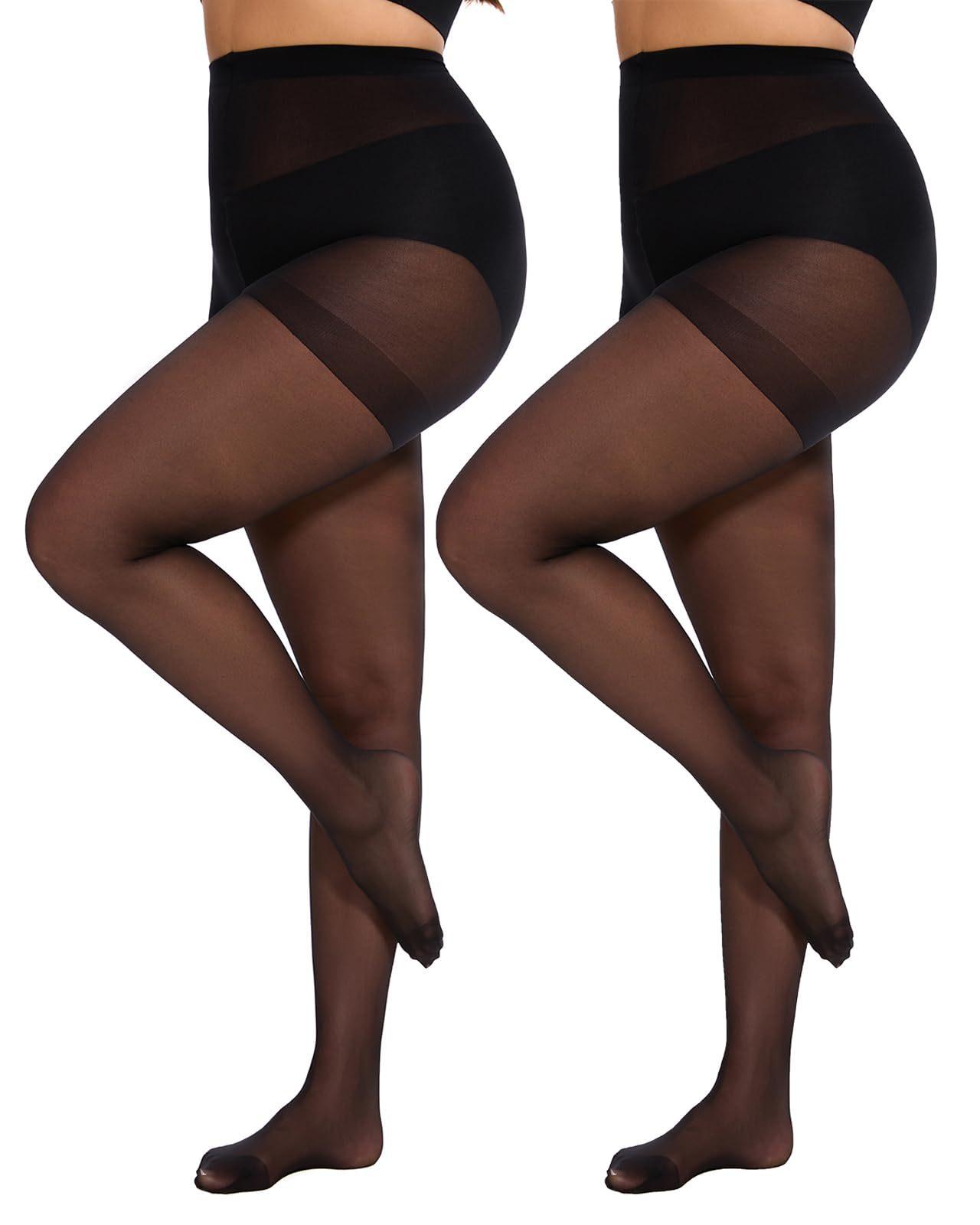 Dames Plus Size Panty's Tot 150Kg 330Lbs Fijne Panty's Hoge Taille Zakt Niet Af Ademend Lente Zomer Grote Kousen 3Xl 3XL brown