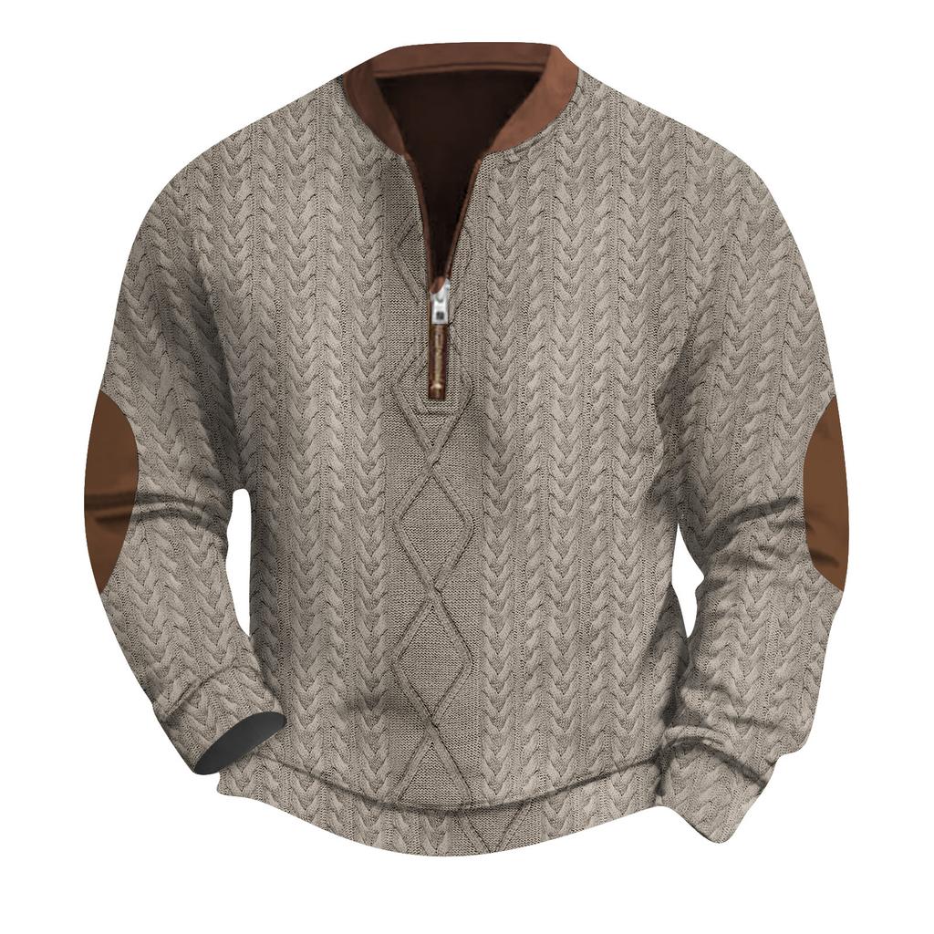 Męska bluza retro casual z nadrukiem gradientowym