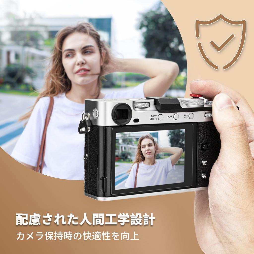 JJC Thumb Grip and Rest for Fujifilm Easy To Includes Silicone Pad for a Better Camera Simple and Includes One Release Shutter Silver X-E5/XE5