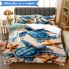 3PCS Ocean Love Turtles Bedding Set,Including 1pc Duvet Cover And 2pcs Pillowcases Perfect for Bedroom, Dormitory, Fan Christmas Gift