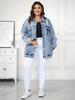 Women's Retro Worn-out Denim Jacket - European Street Style, Loose Fit for Spring and Autumn