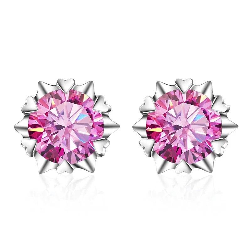 

Элегантные серебряные серьги-гвоздики S925 с милой формой снежинки 5 мм и 6,5 мм для женщин, подарки для подруги 0.5ctx2