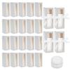 24Pcs Gift Packaging Box with Ribbon and Transparent PVC Window Wedding Christmas Birthday Party Decoration Gift Candy Cup Box