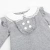 YUBAOBEI Spring Cotton Girl Korean Doll Collar Long Sleeved Casual Girls A-line Mini Dress Kids Clothing