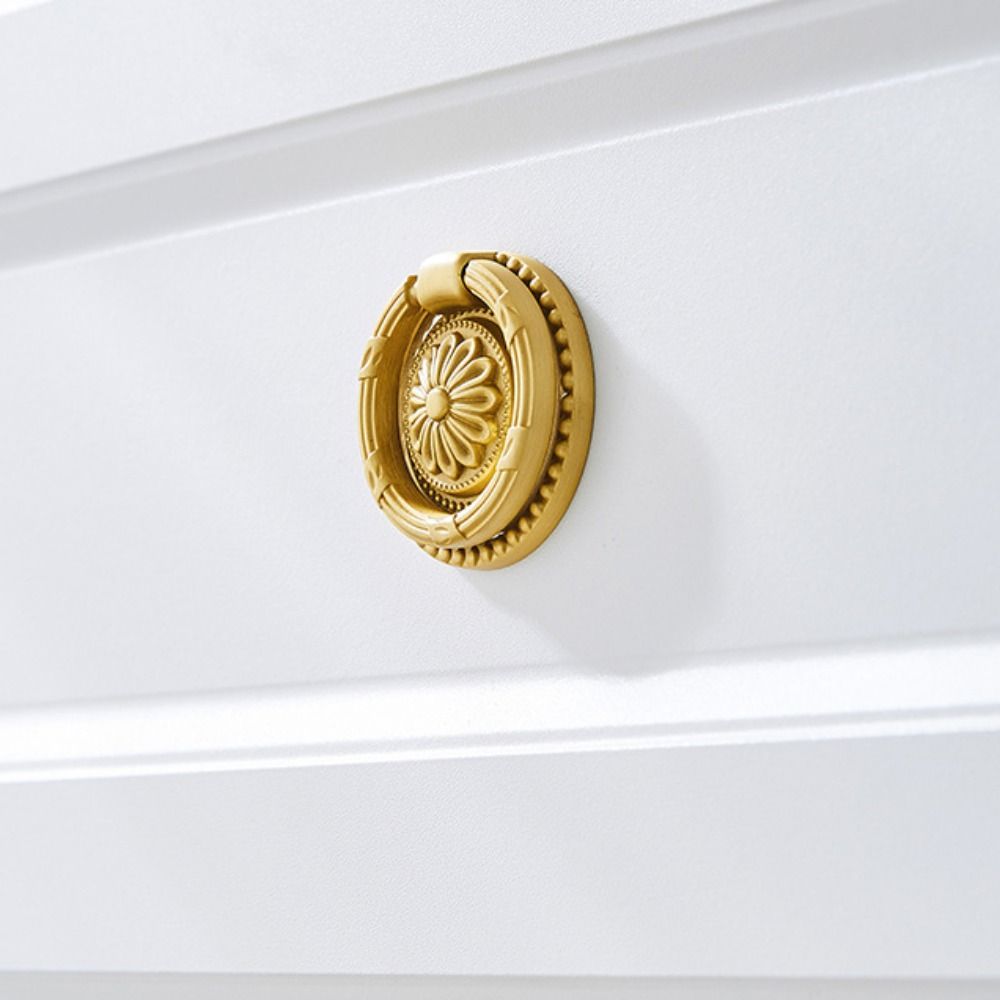 Retro Cabinet Door Knobs Furniture Hardware Wardrobe Drawer Pulls Retro Knob Brass Handle  Dresser