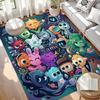 Custom Name Personalized Game Sprunki Print Carpet, Versatile Home Decor Rug, for Playroom, Apartment, Balcony, Entryway, Hallway Gift