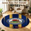 Round Rug Custom NameBlackburn Rovers Football Pattern Non Slip Carpet Home Floor Decor