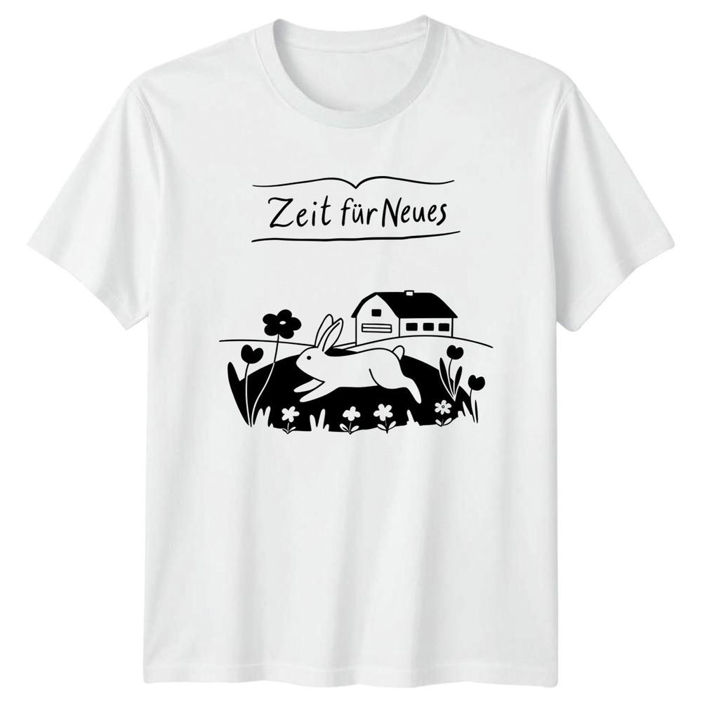 Zeit Fur Neues TShirt GerUnisex Easter Bunny Farmhouse Gift For Him And Her S