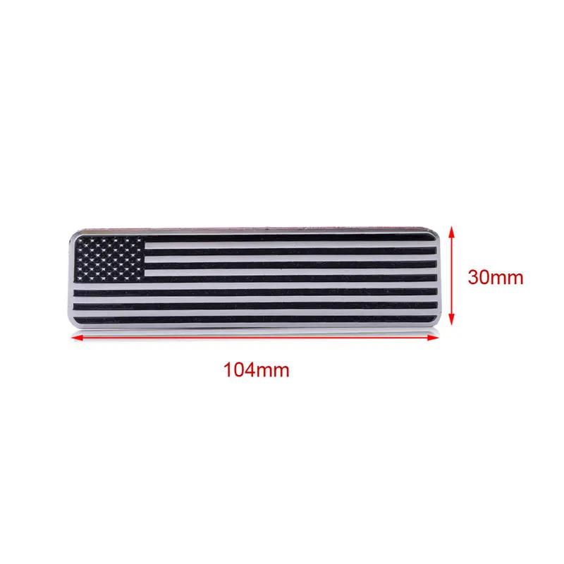 2pcs Black Metal USA American Flag Car Tuning Emblem Badge Motorcycle Sticker Fairing Car Accessories Exterior Parts