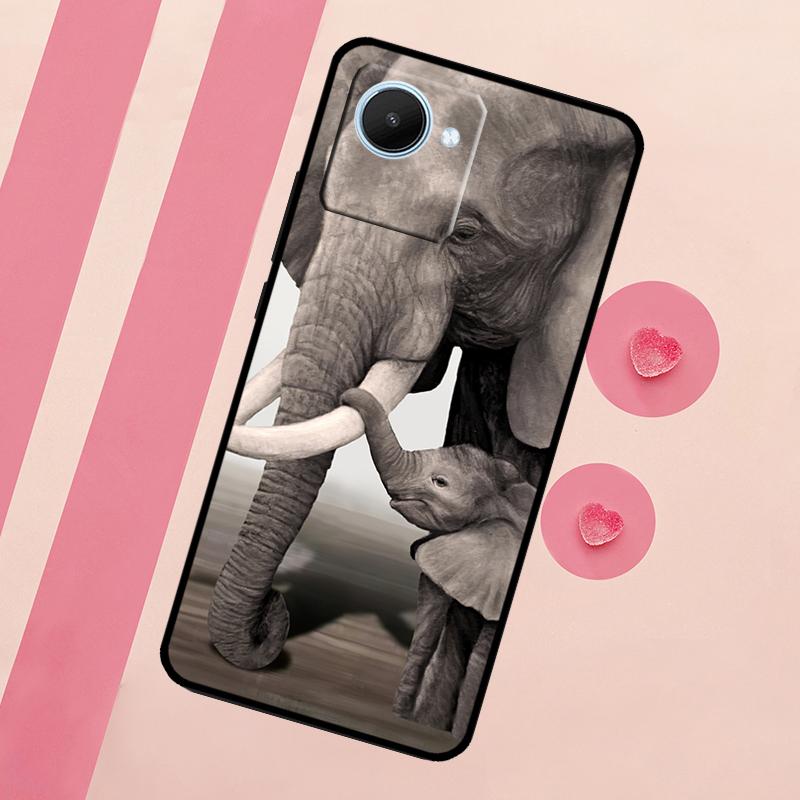 Elephant Baby Nature For Realme C67 C75 C63 C61 C71 C55 C51 C65 C53 10 11 12 13 14 15 Pro Plus GT6 GT7 Pro Case