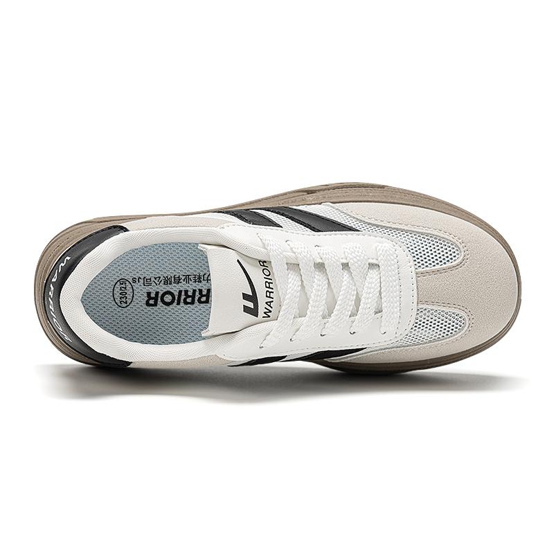 Warrior Spring Summer New Mesh Training Shoes Thin Thick Sole Increased Height Wear Resistant Breathable Non Slip Low Top Skate Shoes WXY(S)-6139