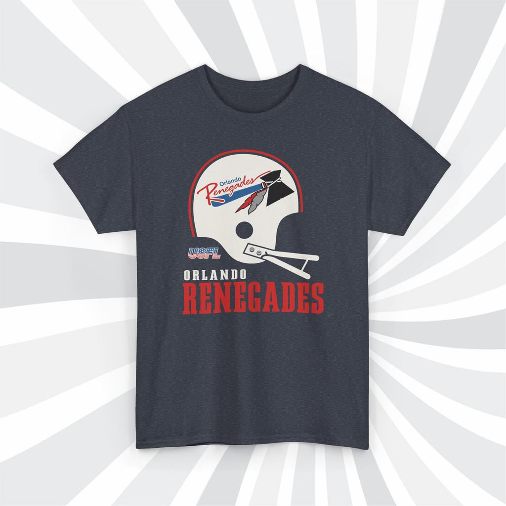 Orlando Renegades 1985 USFL Vintage Football Navy Heather Unisex T-shirt