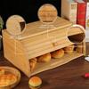 Premium Bamboo Bread Box, Bread Storage and Organizer, Organizer for Kitchen Countertop
