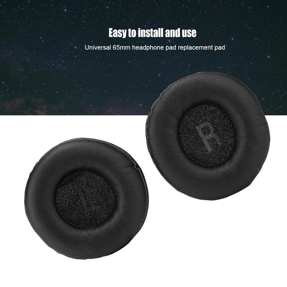 2PCS Universal Replacement 65MM Ear Pads Soft Foam Cushion Headset Cover Case