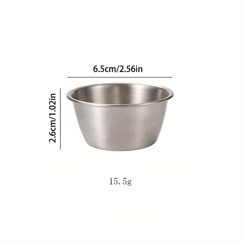 

Соусник из нержавеющей стали 304: Углубленный держатель для кетчупа, салатной заправки и приправы для стейка для западных блюд.