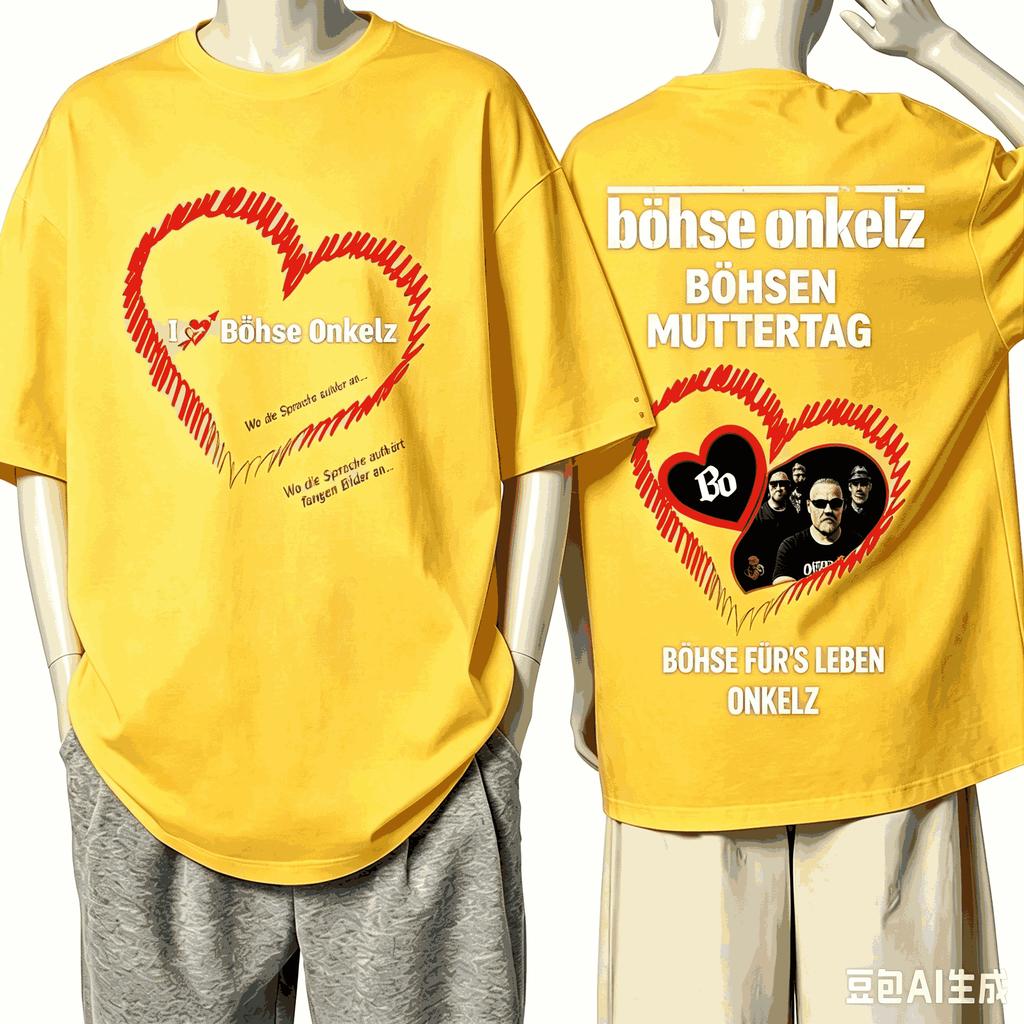 Bhse Onkelz For Fan Gift Tshirt Unisex Unisex Harajuku Oversized Unisex Short Sleeve Streetwear High Quality Couples Classic Soft