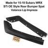Neues Paar Auto Heckstoßstange Winkel Splitter Diffusor Lippe Winkel Splitter für Subaru Impreza WRX Sti 2015-2016 OE Stil
