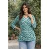 Floral Printed Pure Cotton Top Tunic Kurti Women Office Wear Short Kurta Dress