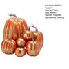 7 Pcs Artificial Pumpkins Assorted Sizes Faux Foam Pumpkin Crafts Farmhouse Rustic Fall Table Centerpiece for Halloween Mantel Shelf Decoration