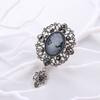 Crystal Antique Flower Princess Vintage Pin Brooch Victorian Stone Women Pendant Cameo Brooch