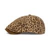 Vintage Leopard Print Forward Hat Women Beret Newsboy Hat Peaked Cap