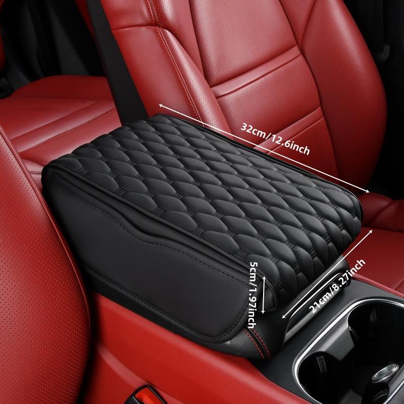 For Car Armrest Box Booster Cushion Car Center Senior Elbow Rest Comfortable Soft Wear-resistant Leather Car Storage Box Pads