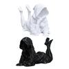 Moisture-proof Ornament 3D Printed Lying Robe Girl Statue, Modern Minimalist Hooded Faceless Figurine Woman Desktop Decoration, Elegant Sculpture Art