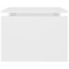 Coffee Table, White, 68X50X38 Cm, Wood-Based Material